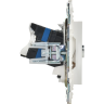 Розетка двойная TV+RJ45 кат.6E IEK SKANDY SK-A15W арктический белый SK-AK20-2-K01